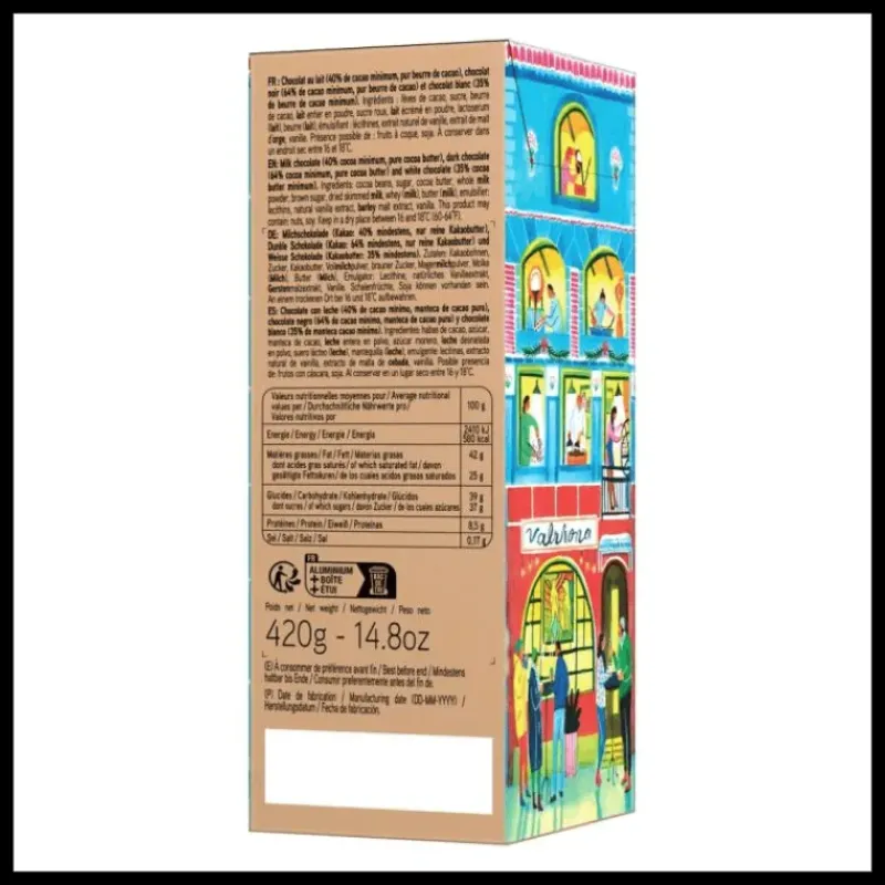 Chocolats À Offrir|Confiserie*VALRHONA Coffret 6 Tablettes de Chocolat Noël 420 g