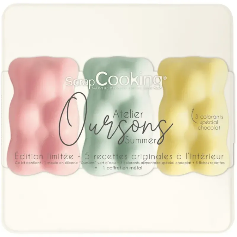 Moule Silicone*SCRAPCOOKING Coffret Oursons Summer Edition Limitée