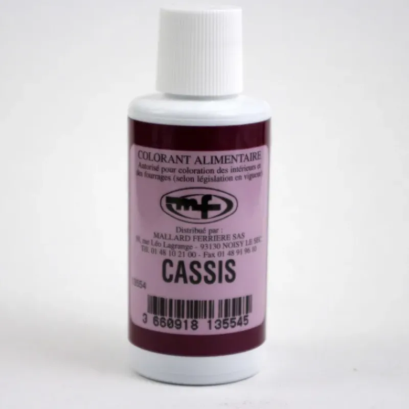 Colorants Alimentaires*MALLARD FERRIERE Colorant alimentaire Cassis Violet E129/E133 Liquide 100ml