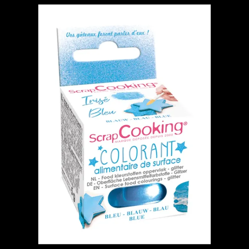 Colorants Alimentaires*SCRAPCOOKING Colorant Alimentaire de Surface Irisé Bleu 5 g