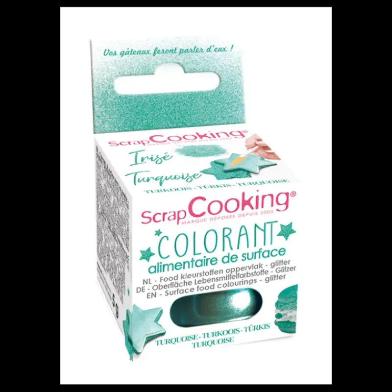 Colorants Alimentaires*SCRAPCOOKING Colorant Alimentaire de Surface Irisé Turquoise 5 g