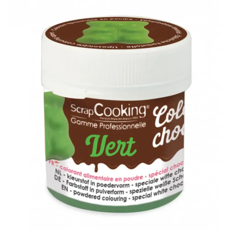 Colorants Alimentaires*SCRAPCOOKING Colorant Alimentaire en Poudre Liposoluble Vert 5g Color'Choco