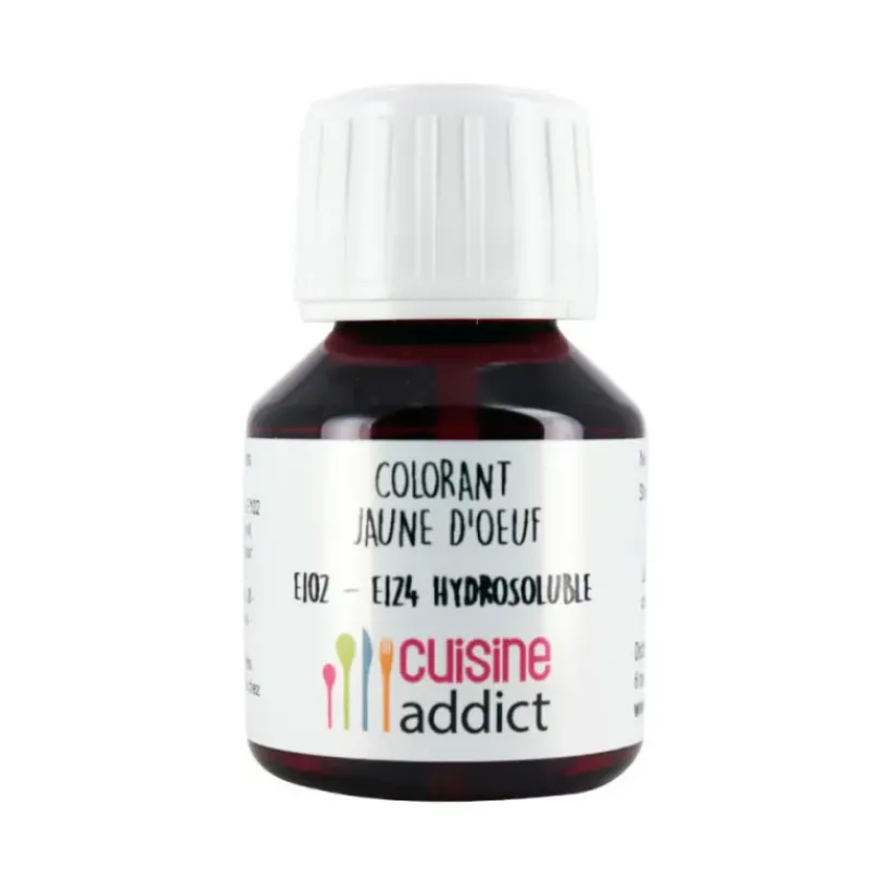 Colorants Alimentaires*CUISINEADDICT Colorant Alimentaire Jaune d'Oeuf E102/E124 Liquide 58 ml