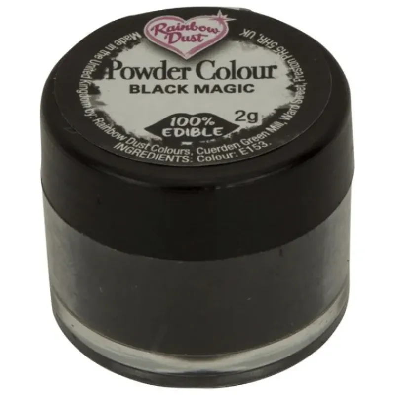 Colorants Alimentaires*RAINBOW DUST Colorant Alimentaire Noir en Poudre Black Magic 2 g