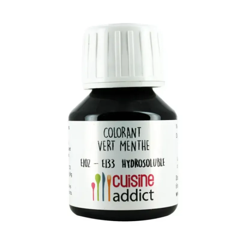 Colorants Alimentaires*CUISINEADDICT Colorant Alimentaire Vert Menthe E102/E133 Liquide 58 ml