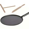 Poêles*STAUB Crêpière 30 cm Fonte noire , manche Fonte
