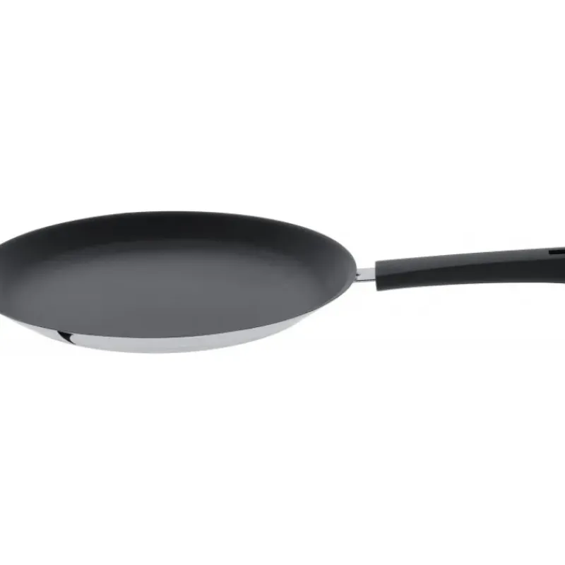 Poêles*CRISTEL Crêpière Mutine Ø 30 cm Manche Fixe Anti-Adhésive Inox