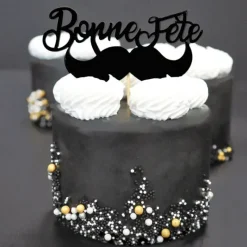 Décoration Gâteau*PATISDECOR Décor Bonne Fête Moustache sur Pic (x2) Patisdécor