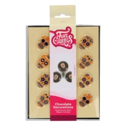 Décoration Comestible*FUNCAKES Décors Chocolat Blanc Fête des Morts (x12)