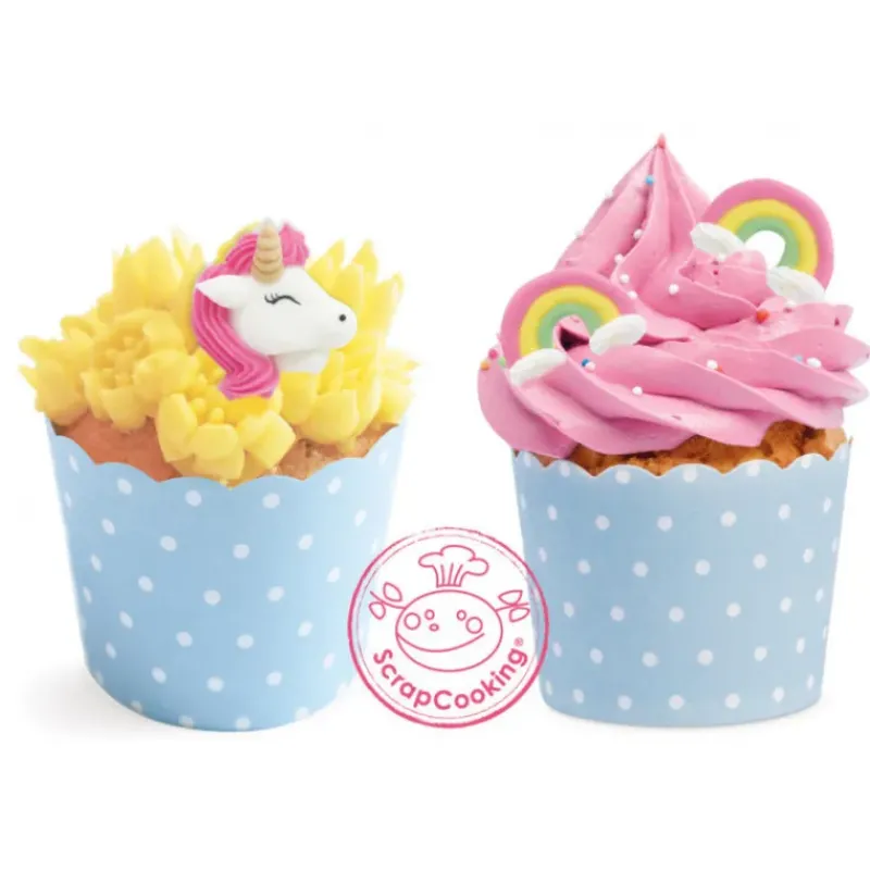 Décoration Comestible*SCRAPCOOKING Décors en Sucre Licorne et Arc en Ciel x6
