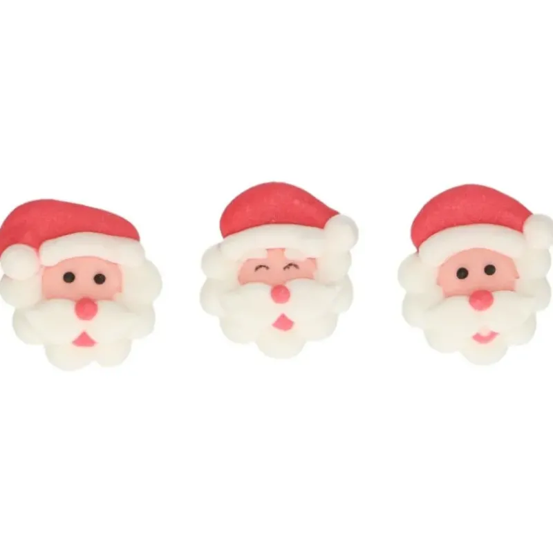Décoration Comestible*FUNCAKES Décors en Sucre Père Noël (x8)