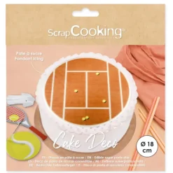 Pâte À Sucre|Décoration Comestible*SCRAPCOOKING Disque Pâte à Sucre Tennis Ø 18 cm