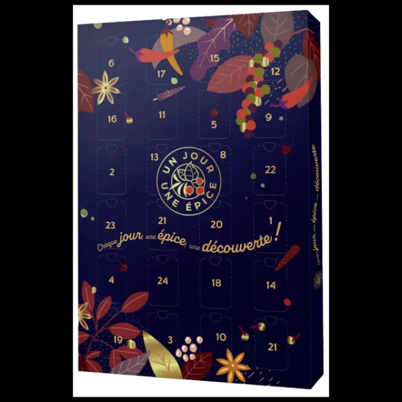 Epicerie Fine*UN JOUR UNE EPICE DLUO Courte Calendrier de l'Avent Epices Gourmandes en Tubes
