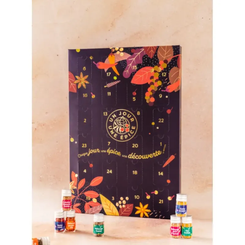 Epicerie Fine*UN JOUR UNE EPICE DLUO Courte Calendrier de l'Avent Epices Gourmandes en Tubes