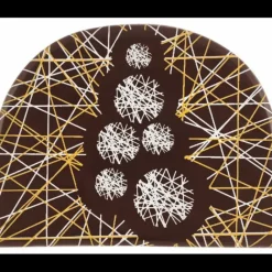 Décoration Comestible*FLORENSUC Embout de Bûche Fibre 8,4 x 6,5 cm Décor en Chocolat (x42)