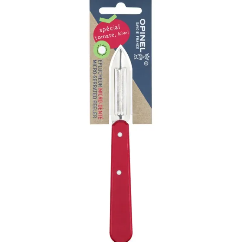 Eplucheurs, Dénoyauteur*OPINEL Eplucheur Microdenté N°115 Rouge