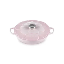 Faitout*LE CREUSET Faitout Fonte Émaillée Pétales Shell Pink 26 cm
