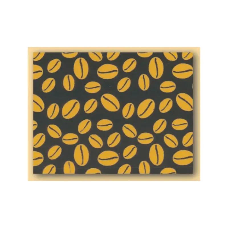 Décoration Comestible*MALLARD FERRIERE Feuilles de transfert chocolat Grains de café or 34 x 26,5 cm (x10)