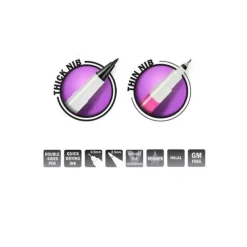 Décoration Comestible*RAINBOW DUST Feutre alimentaire Noir Jais double mines