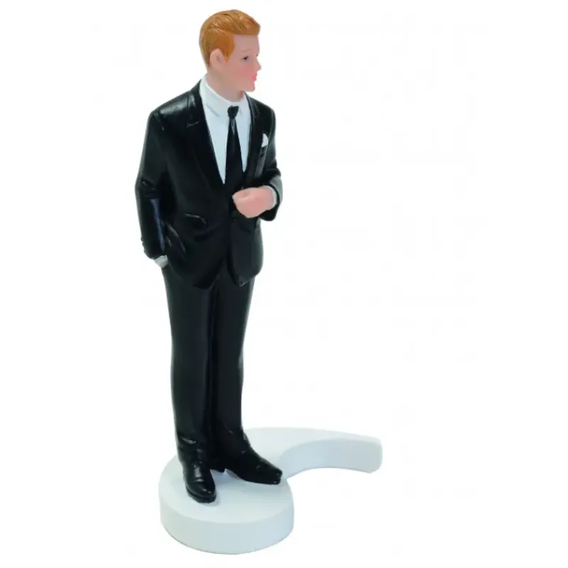 Décoration Gâteau*MALLARD FERRIERE Figurine Mariage Marié Blond 15 cm