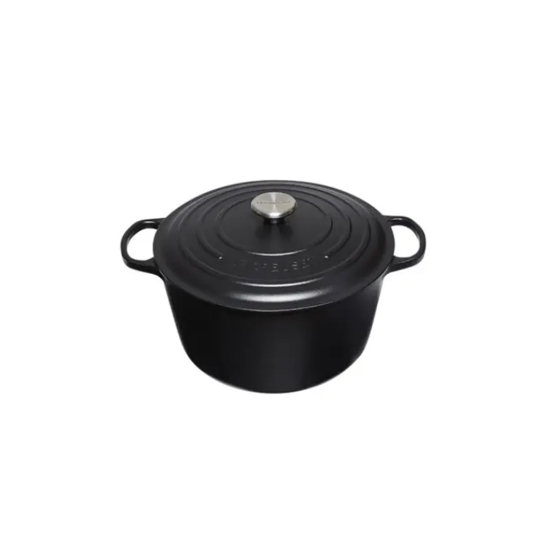 Cocotte En Fonte*LE CREUSET FIN DE SERIE Cocotte en Fonte Haute 24 cm Noir Mat