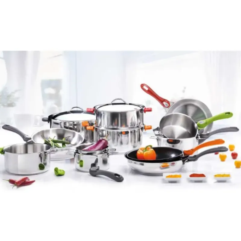 Poêles*DE BUYER FIN DE SERIE Manche Amovible Orange toucher velours