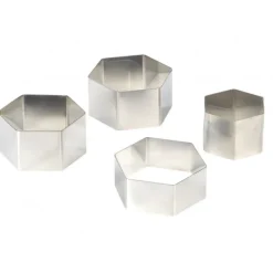 Cercle À Patisserie*CUISINEADDICT FIN DE SERIE Nonnette Hexagonale Inox Ø 8 cm H3,5 cm