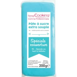 Pâte À Sucre*SCRAPCOOKING FIN DE SERIE Pâte à Sucre Bleu Spéciale Couverture 200g
