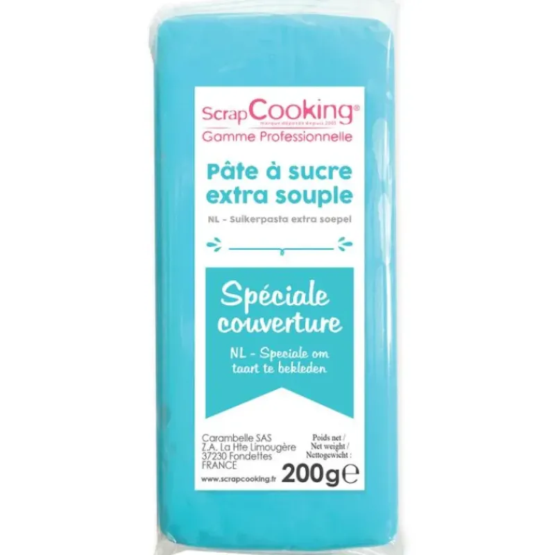 Pâte À Sucre*SCRAPCOOKING FIN DE SERIE Pâte à Sucre Bleu Spéciale Couverture 200g