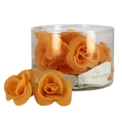 Décoration Comestible*MALLARD FERRIERE Fleur en sucre Roses couleur pêche Ø 3,5 cm (x15) Mallard Ferrière