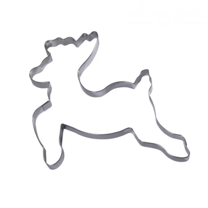 Cercle À Patisserie*GOBEL Forme grand sablé Renne inox Moule - Découpoir