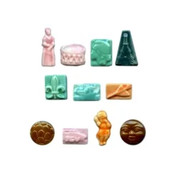 Décoration Gâteau*NORDIA Fèves Mélange Parisien Émail Couleur x144