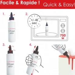 Nappages Et Glaçages*SCRAPCOOKING Glaçage Noir Goût Chocolat 130 g