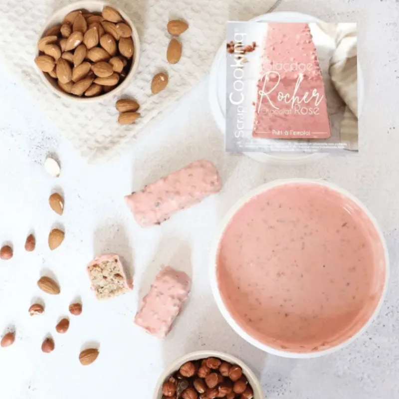 Nappages Et Glaçages*SCRAPCOOKING Glaçage Rocher Chocolat Rose 400 g