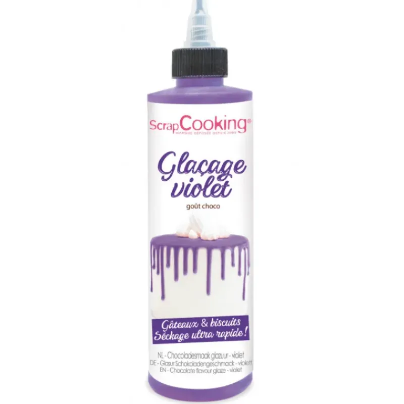Nappages Et Glaçages*SCRAPCOOKING Glaçage Violet Goût Chocolat 130 g