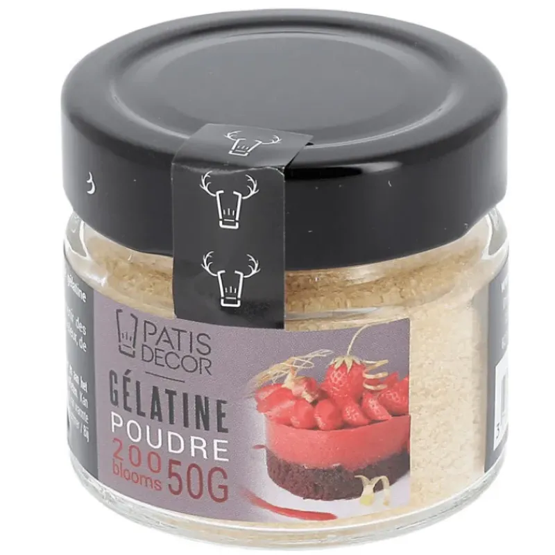 Additifs Alimentaires*PATISDECOR Gélatine Bovine en Poudre 200 Blooms 50 g Patisdécor