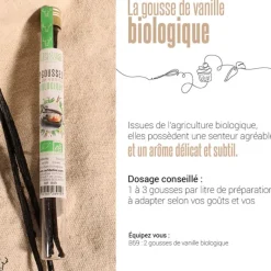 Gousse De Vanille*PATISDECOR Gousse de Vanille de Nouvelle Guinée Bio (x2) Patisdécor