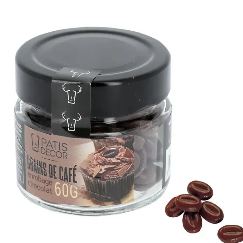 Décoration Comestible*PATISDECOR Grains de café en Chocolat 60 g Patisdécor