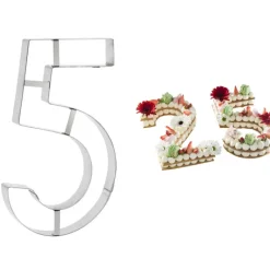 Cercle À Patisserie|Emporte Pièce - Découpoir Pâtisserie*MALLARD FERRIERE Grand Emporte Pièce Inox Chiffre 5 32x18 cm