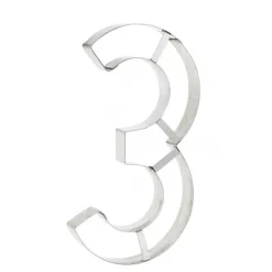 Cercle À Patisserie|Emporte Pièce - Découpoir Pâtisserie*MALLARD FERRIERE Grand Emporte Pièce Inox Chiffre 3 32x16 cm