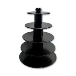 Présentoirs Pour Gâteaux*GATODECO Grand Présentoir Noir Cupcakes 5 Etages Ronds Gatodéco
