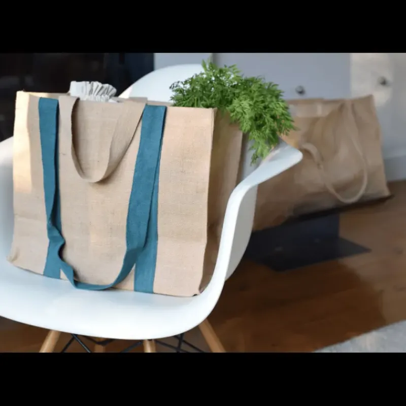 Sac En Tissu*PEBBLY Grand Sac Cabas en fibre de jute