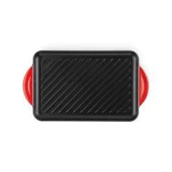 Plat De Cuisson|Grills*LE CREUSET Gril en Fonte Rectangulaire 32 cm Cerise