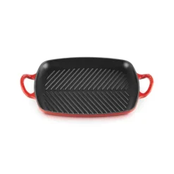 Plat De Cuisson|Grills*LE CREUSET Gril en Fonte Rectangulaire 30 cm Cerise