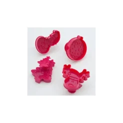 Emporte Pièce - Découpoir Pâtisserie*SCRAPCOOKING Kit 4 découpoirs à éjecteurs pour Biscuits Noël
