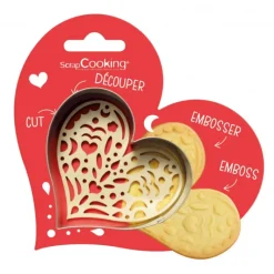 Emporte Pièce - Découpoir Pâtisserie*SCRAPCOOKING Kit Biscuit Cœur 7,6 cm