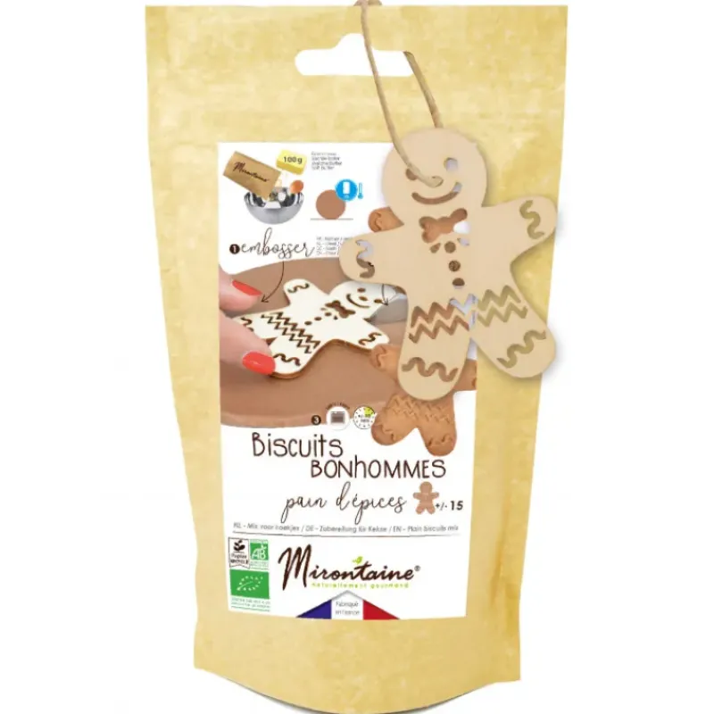 Produits Bio|Préparation Pâtisserie*MIRONTAINE Kit Biscuit de Noël Pain d'Épice Bio
