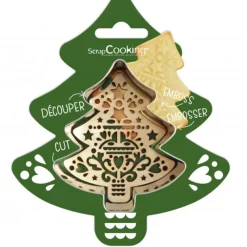 Emporte Pièce - Découpoir Pâtisserie*SCRAPCOOKING Kit Biscuit de Noël Sapin 8,2 cm