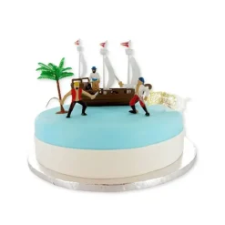Décoration Gâteau*GATODECO Kit Décor Gâteau Bateau Pirates (6 pièces)