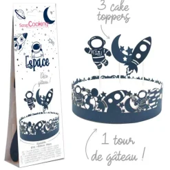 Décoration Gâteau*SCRAPCOOKING Kit Décor Gâteau Espace (4 pièces)